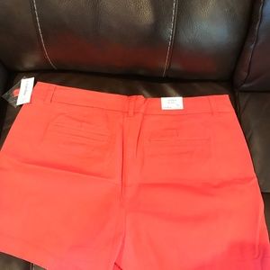 Crown & Ivy shorts, size 16, color:  vineyard red.
